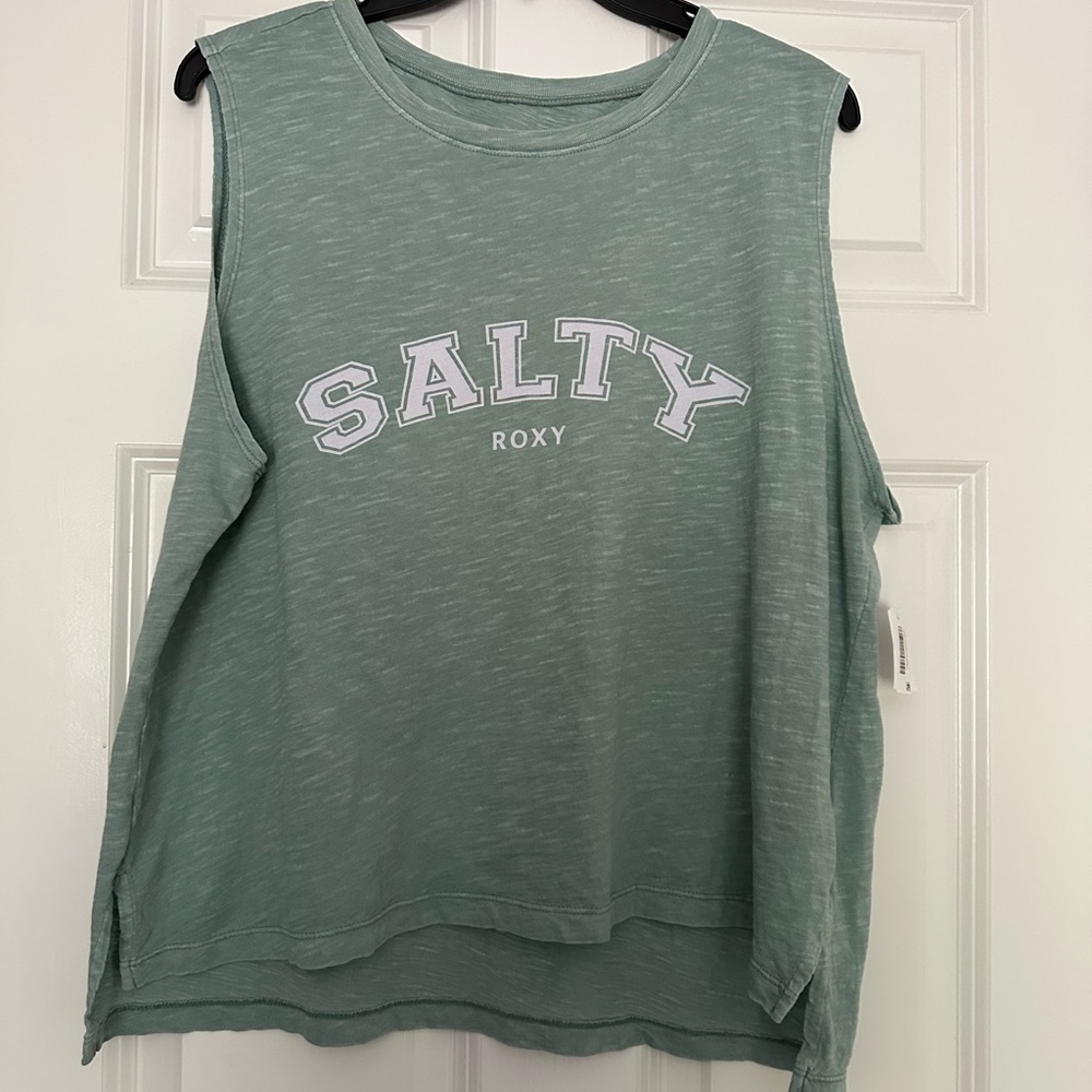 Roxy Salty Muscle Tee in Sage